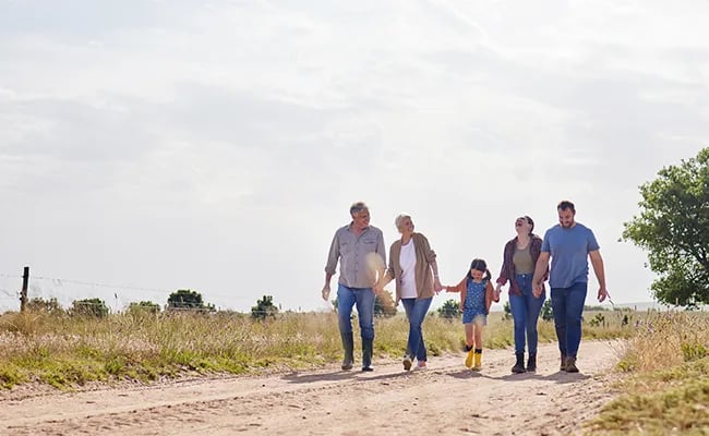 Family walking