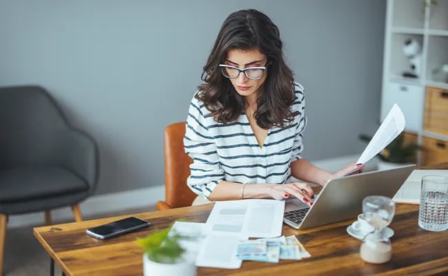 Woman organizing